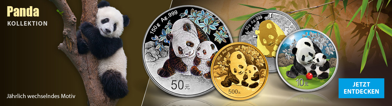China Panda Münzen Kollektion