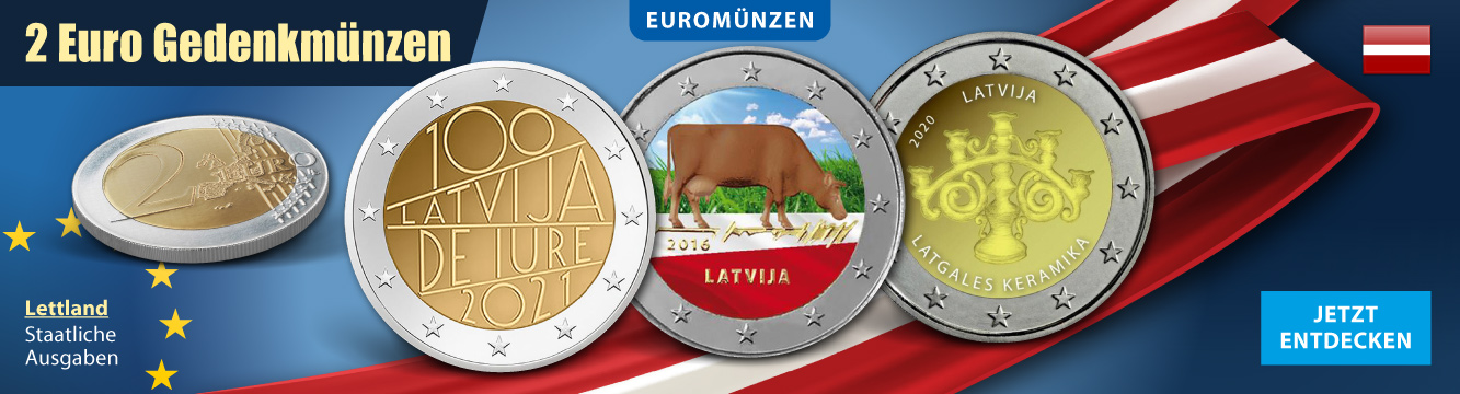 2 Euro Gedenkmünzen aus Lettland