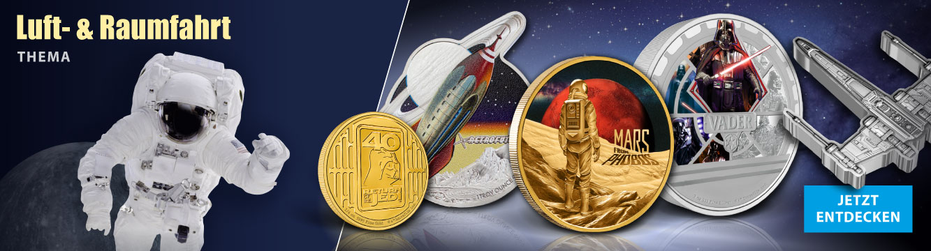 Münzen mit dem Thema Luft- und Raumfahrt