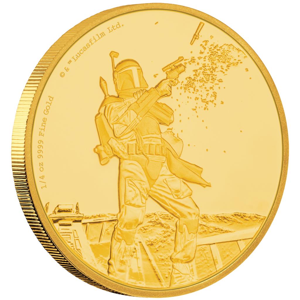 Star Wars Episode IV Limited Edition Collectable Gold Commemorative Coin/Medal Boba Fett VI Original Trilogy