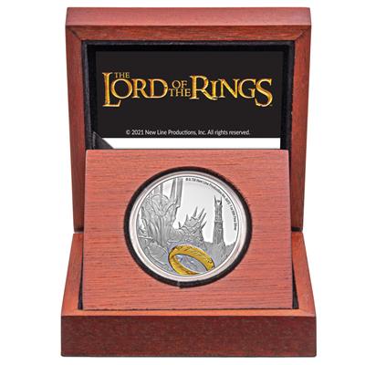 Sauron Lord Of The Rings Limited Edition 38mm Collectors Coin In Capsule